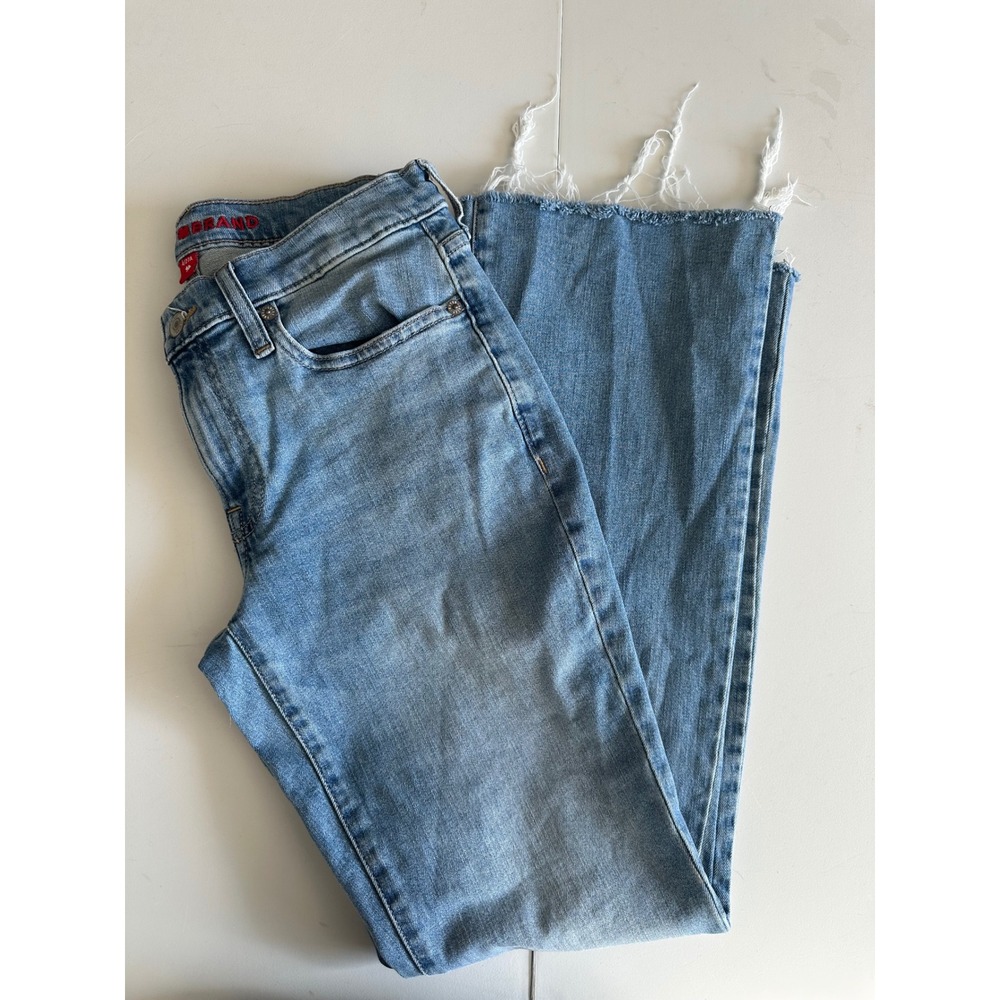 Lucky Brand Sweet Mid Rise Boot Jeans Light Wash Raw Hem 4/27A